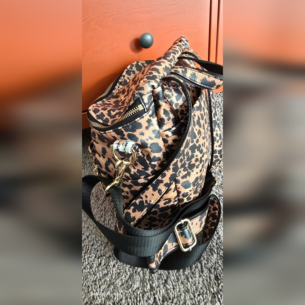 AZARIA La Mère Backpack Petite Limited Edition Leopard Print. - Picture 3 of 15